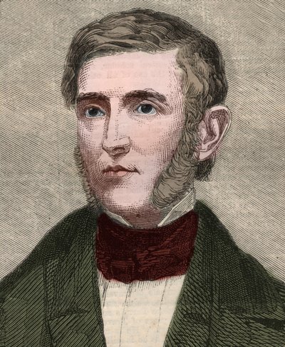 Ritratto di George Bancroft (1800-1891), storico e politico americano. Incisione in "The Illustrated London News" del 23 gennaio 1858. da Unknown artist