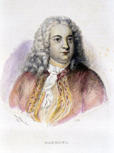Ritratto di George Frederick Handel (Georg Friedrich Handel) da Unknown artist