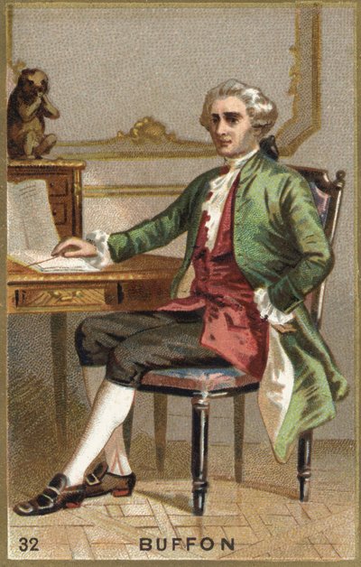 Ritratto di Georges Louis Leclerc, conte di Buffon (1707 - 1788), naturalista e scrittore francese. Cromolitografia del XIX secolo. da Unknown artist