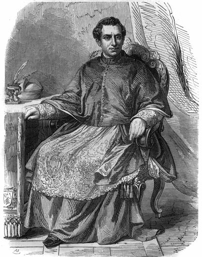 Ritratto di Giacomo Antonelli, cardinale italiano e segretario di Stato del governo pontificio da Unknown artist