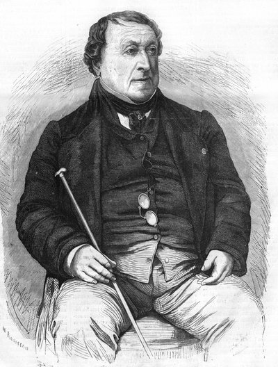 Ritratto di Gioacchino Rossini (1792-1868). da Unknown artist