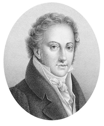 Ritratto di Gioacchino Rossini (1792-1868) compositore italiano. da Unknown artist