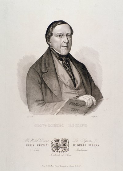 Ritratto di Gioacchino Rossini (incisione) da Unknown artist
