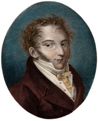 Ritratto di Gioachino Rossini (1792-1868), compositore italiano da Unknown artist