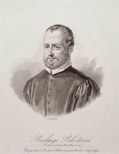 Ritratto di Giovanni Pierluigi da Palestrina (incisione) da Unknown artist
