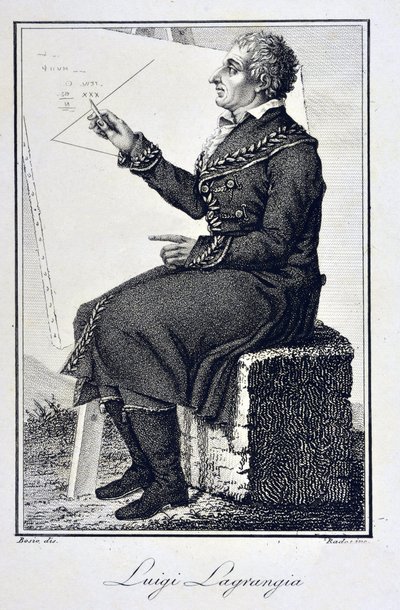 Ritratto di Giuseppe Ludovico De la Grange Tournier - Ritratto di Joseph Louis, Conte di Lagrange, matematico francese da Unknown artist