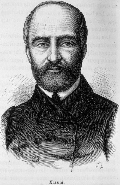 Ritratto di Giuseppe Mazzini, patriota e rivoluzionario italiano (1805 o 1808 - 1872) da Unknown artist