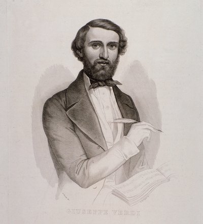 Ritratto di Giuseppe Verdi (incisione) da Unknown artist