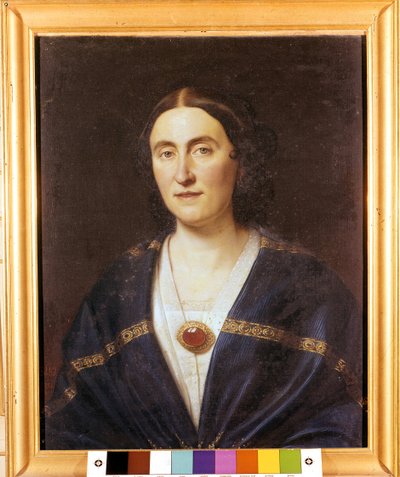 Ritratto di Giuseppina Strepponi (1815-1897), soprano e moglie di Giuseppe Verdi. Dipinto anonimo. Circa 1850. Sant