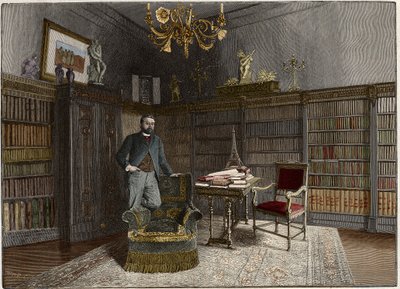 Ritratto di Gustave Eiffel (1832-1923), ingegnere francese nel 1892 nel suo ufficio da Unknown artist
