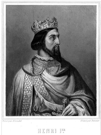 Ritratto di Enrico I (v. 1008 - 1060), Re di Francia - in “Histoire des Français” di Lavallée, incisione da Unknown artist
