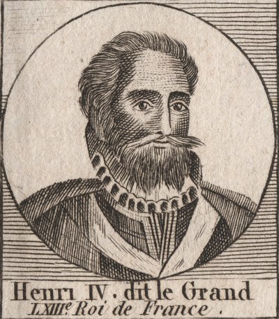 Ritratto di Enrico IV (1553-1610) re di Francia - Ritratto di Enrico IV (1553-1610) re di Francia - incisione da 