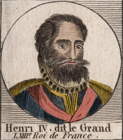 Ritratto di Enrico IV (1553-1610) Re di Francia - Ritratto di Enrico IV (1553-1610) Re di Francia - incisione da "Istruzione sulla Storia di Francia" di Charles Constant Le Tellier 1821 da Unknown artist