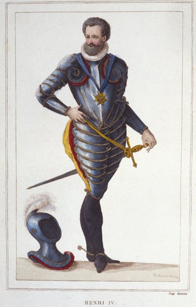 Ritratto di Enrico IV (1553-1610), Re di Francia. Incisione del 1830. da Unknown artist