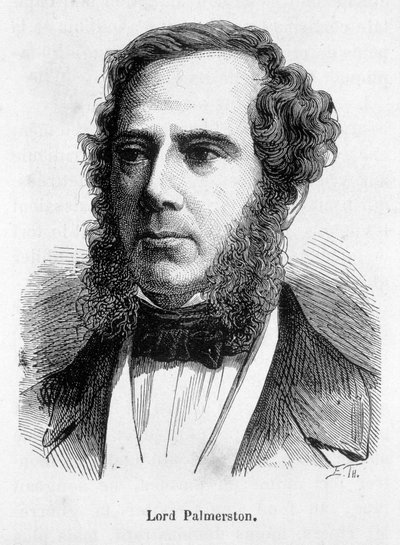 Ritratto di Henry Temple, Visconte Lord Palmerston (1784 - 1865) politico britannico. Incisione XIX secolo da Unknown artist