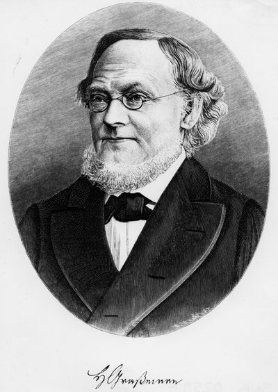 Ritratto di Hermann Grassmann (incisione) da Unknown artist