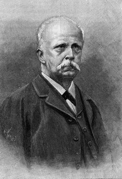 Ritratto di Hermann Louis Ferdinand von Helmholtz (1821-1894), fisico e fisiologo tedesco. Incisione in "La Nature: revue des sciences et de leurs applications aux arts et à l