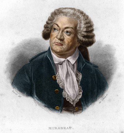 Ritratto di Honoré Gabriel (Honoré-Gabriel) Riqueti, conte di Mirabeau (1749-1791), politico francese da Unknown artist