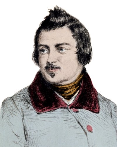 Ritratto di Honoré de Balzac (1799-1850) scrittore inglese - incisione da Unknown artist