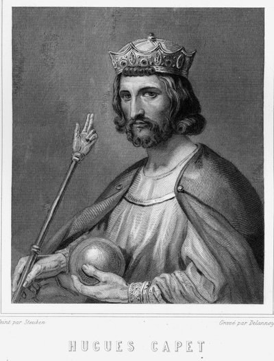 Ritratto di Ugo I Capeto (v. 941 - 996), Duca di Francia e poi Re di Francia - in 