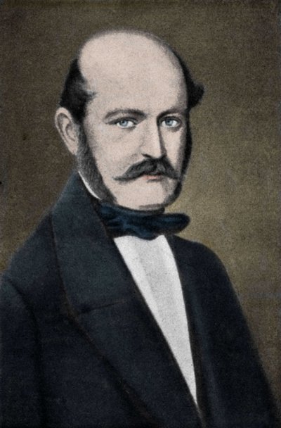 Ritratto di Ignaz Philip Semmelweis (Semmelweiss), ostetrico ungherese (1818-1865). da Unknown artist