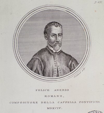 Ritratto del compositore italiano Felice Anerio da Unknown artist
