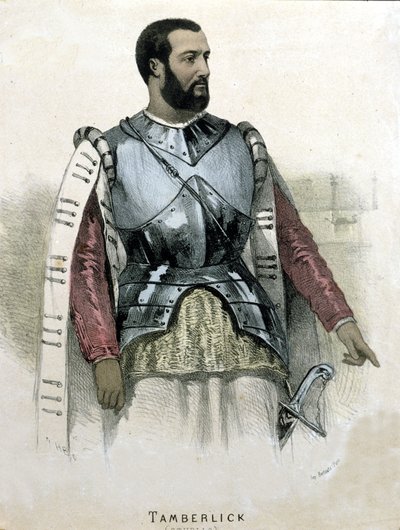 Ritratto del tenore italiano Enrico Tamberlick (1820 - 1869) in Otello di Gioacchino Rossini da Unknown artist