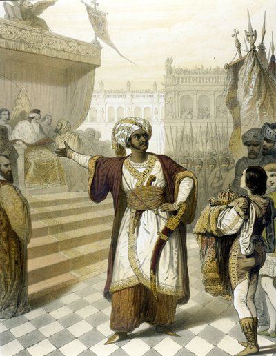 Ritratto del tenore italiano Giovanni Battista Rubini in Otello di Gioacchino Rossini da Unknown artist