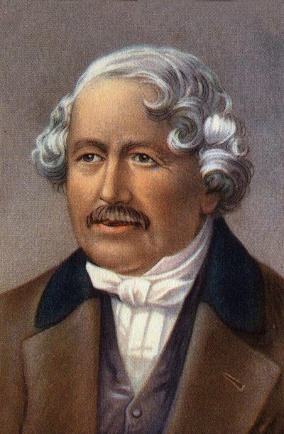 Ritratto di Jacques Daguerre, francese, inventore del dagherrotipo. da Unknown Artist