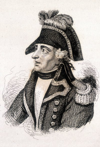 Ritratto di Jacques Francois Coquille, detto Dugommier (1739 - 1794), generale francese. Incisione XIX secolo da Unknown artist