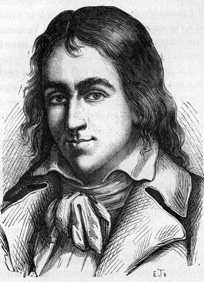 Ritratto di Jacques René Hébert. Giornalista e politico francese 1757-1794 da Unknown artist