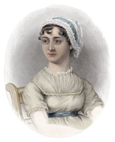 Ritratto di Jane Austen, scrittrice inglese da Unknown artist