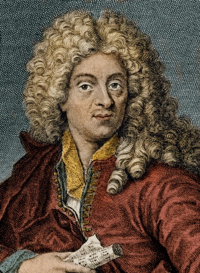 Ritratto di Jean-Baptiste Lully incisione del XIX secolo - Ritratto di Jean Baptiste (Lully (Giovanni Battista Lulli) (1632-1687) da Unknown artist