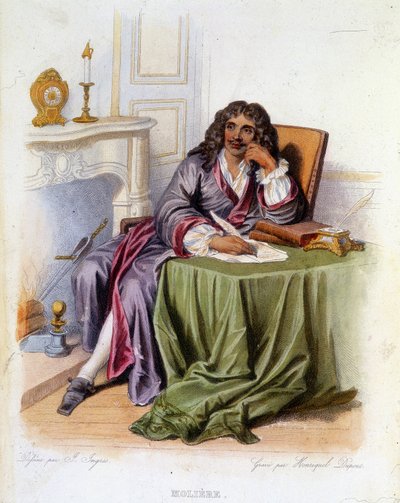 Ritratto di Jean-Baptiste Poquelin detto Molière, drammaturgo e attore francese (1622-1673) - in 