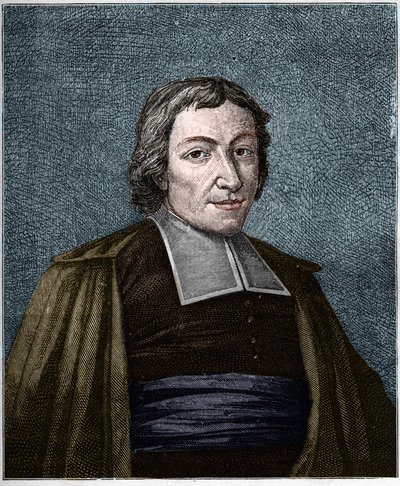 Ritratto di Jean Baptiste De La Salle (1651-1719) religioso francese, fondatore della congregazione dei Fratelli delle Scuole Cristiane. Incisione del XIX secolo da Unknown artist