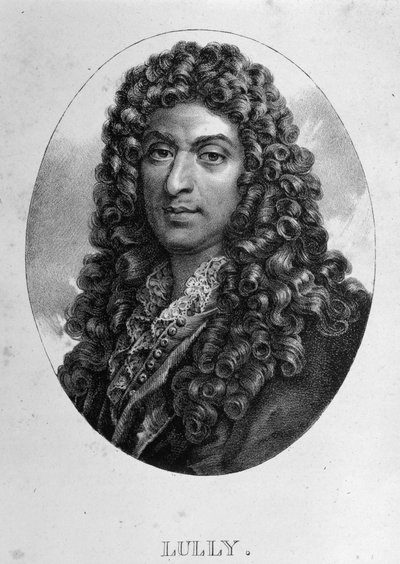 Ritratto di Jean Baptiste Lully (Giovanni Battista Lulli) (1632-1687), compositore francese di origine italiana. Incisione del XIX secolo da Unknown artist
