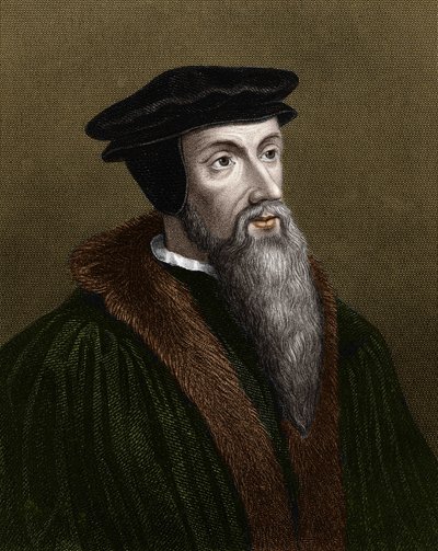 Ritratto di Jean Calvin (1509-1564), riformatore religioso e scrittore francese. da Unknown artist