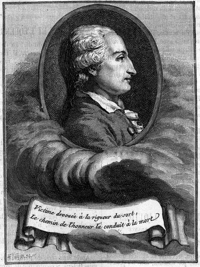 Ritratto di Jean François Pilâtre de Rozier (1757-1785), fisico e aeronauta francese (primo viaggiatore in mongolfiera). (Da un