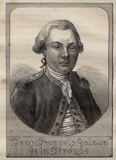 Ritratto di Jean Francois de Galaup, Conte di La Perouse (1741-1788) - illustrazione tratta da “I grandi marinai del XVIII secolo” da Unknown artist