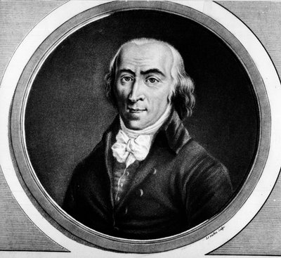 Ritratto di Jean Marie Roland de la Platiere (1734-1793), ministro francese. Incisione nella "Collezione completa di dipinti storici della rivoluzione francese, in tre volumi." 1804 da Unknown artist
