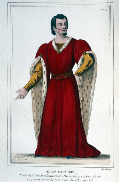 Ritratto di Jehan Pastorel, Presidente del Parlamento di Parigi e membro della reggenza durante la minoranza di Carlo VI da Unknown artist