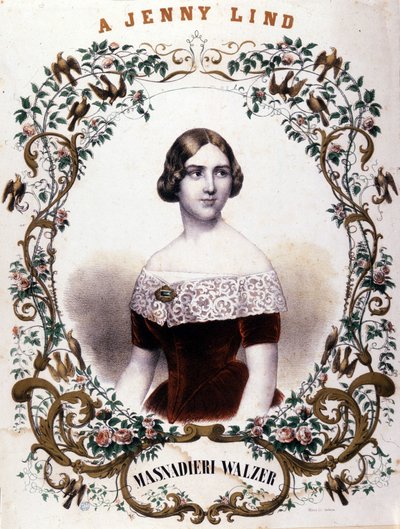 Ritratto di Jenny Lind (1820-1887), cantante svedese da Unknown artist