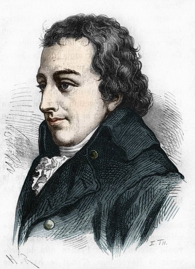 Ritratto di Johann Gottlieb Fichte. Filosofo tedesco (1762-1814). da Unknown artist