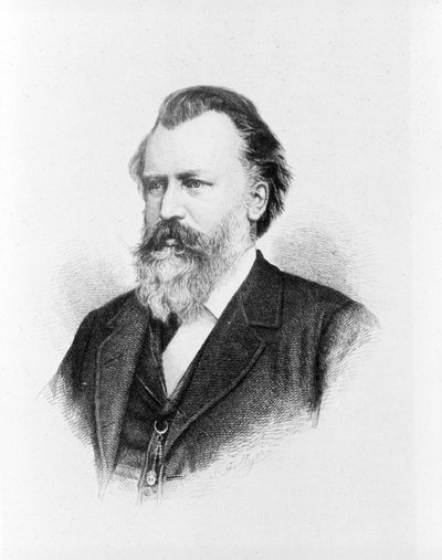 Ritratto di Johannes Brahms (1833 - 1897) da Unknown artist