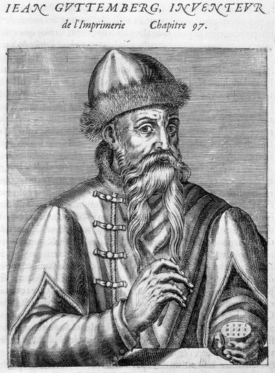 Ritratto di Johannes Gutenberg (1400-1468) da Unknown artist