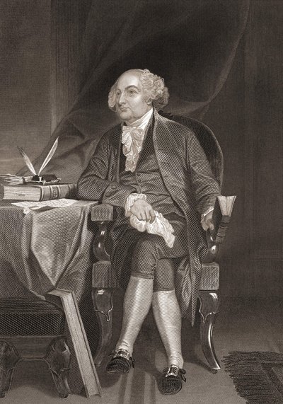 Ritratto di John Adams (1735-1826), statista americano e secondo Presidente degli Stati Uniti da Unknown artist