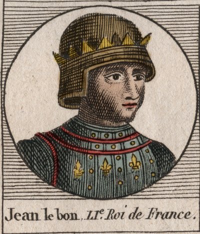 Ritratto di Giovanni II il Buono (1319-1364), Re di Francia - incisione da 