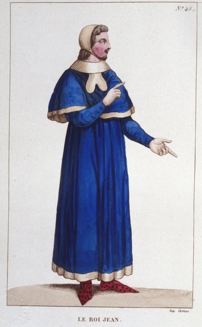Ritratto di Giovanni II il Buono (1319 - 1364), Re di Francia incisione del 1830 da Unknown artist