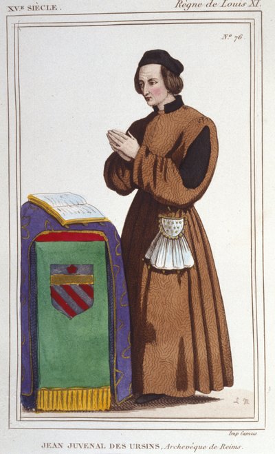 Ritratto di Giovanni Giovenale des Ursins: Dal suo vero nome Jouvenel. Nato nel 1388 (Parigi), morto nel 1473 (Reims, Marna) all