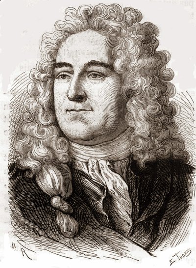 Ritratto di John Law (1671 - 1729), finanziere scozzese che causò la bancarotta nel 1720 (Evento di Quincampoix Street) da Unknown artist